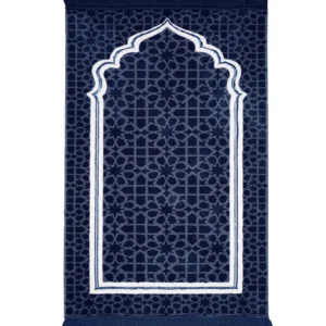 10 Double Plush Prayer Rug-Navy Blue
