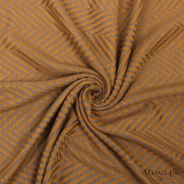 100 Zebra Woolen Hijab - Yellow