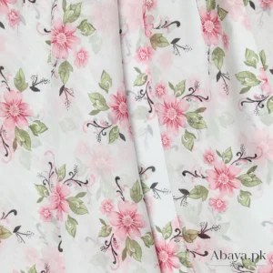 12 Georgette Off White Botanic Hijab
