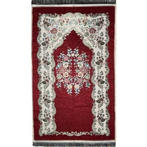 14 Chenille Embroidered Mat-Red
