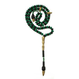 14 Green and Black 10mm Tasbeeh