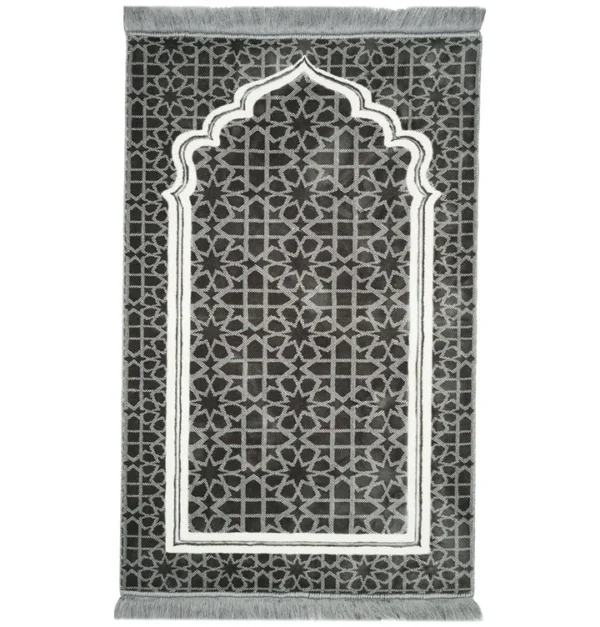 Double Plush Prayer Rug-Grey