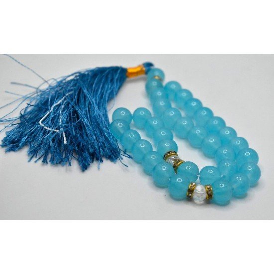 Sky Blue Marble Tasbih-(20mm)