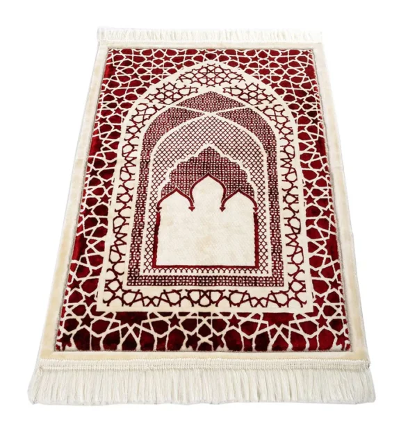 Saray Plush Prayer Rug-Red