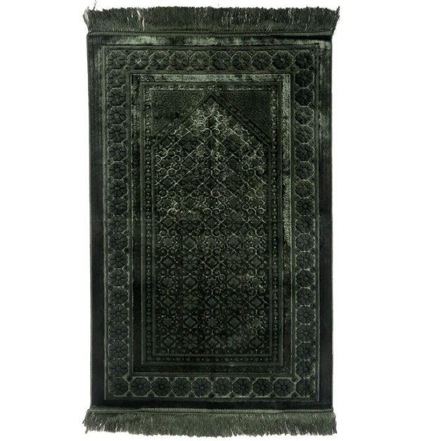 Velvet Prayer Rug-Dark Green