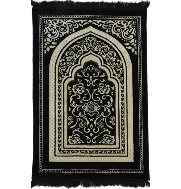 19 Double Plush Wide Rug-Black