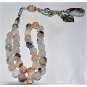 White Marble Tasbih-33 Beads
