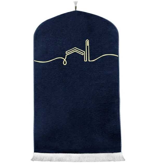 21 Luxury Prayer Mat-Navy Blue