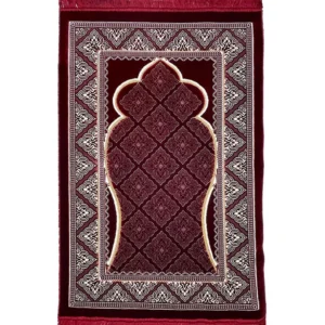 22 Double Plush Prayer Rug-Noor Red