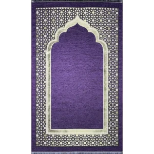 24 Chenille Embroidered Mat-Purple