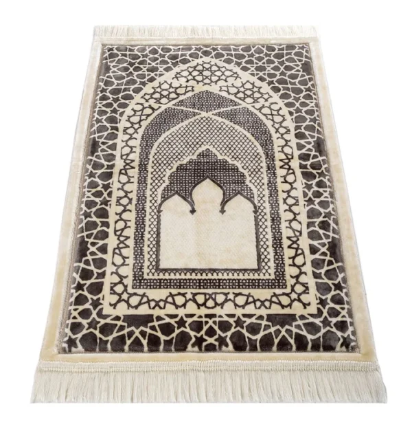 Saray Prayer Rug-Charcoal Grey