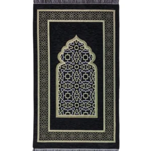 27 Chenille Embroidered Mat-Black