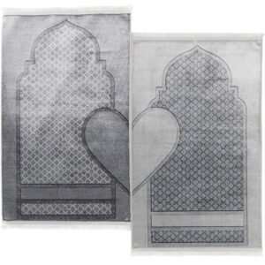 Couple’s Prayer Rug-Silvery Grey