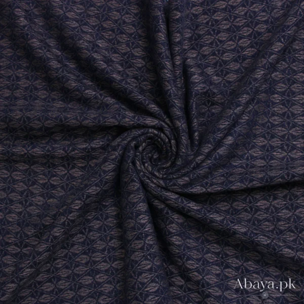 3 Flower Cashmere Hijab-Navy Blue