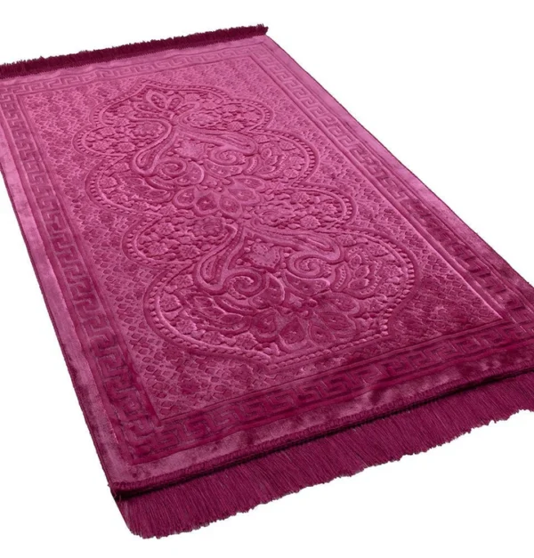 31 Luxury Velvet Prayer Rug-Hot Pink