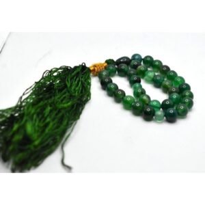 4 Dark Green Marble Tasbih-(10mm)