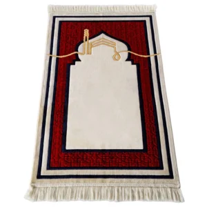 46 Sukoon Velvet Prayer Rug-Red
