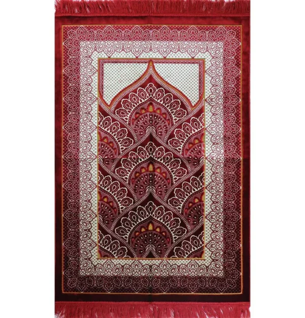 Double Plush Prayer Rug-Red