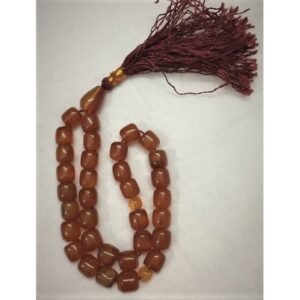 5 Red Carnelian (Aqeeq) Oval Tasbih