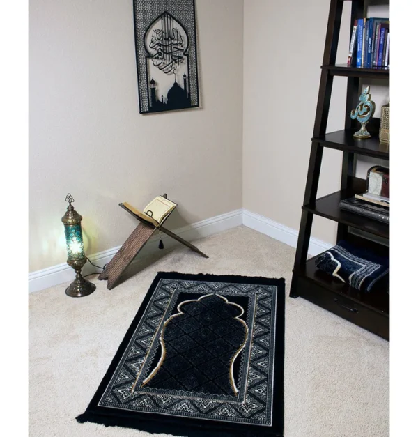 54 Extra Large Prayer Rug-Noor Black