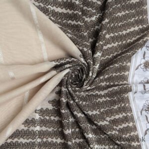 58. Printed Floral - Fawn