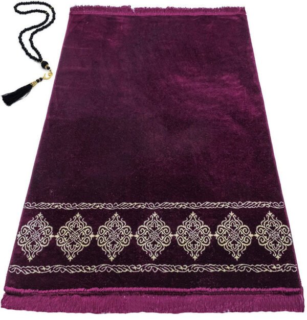 63 Grand Islamic Prayer Rug-Plum