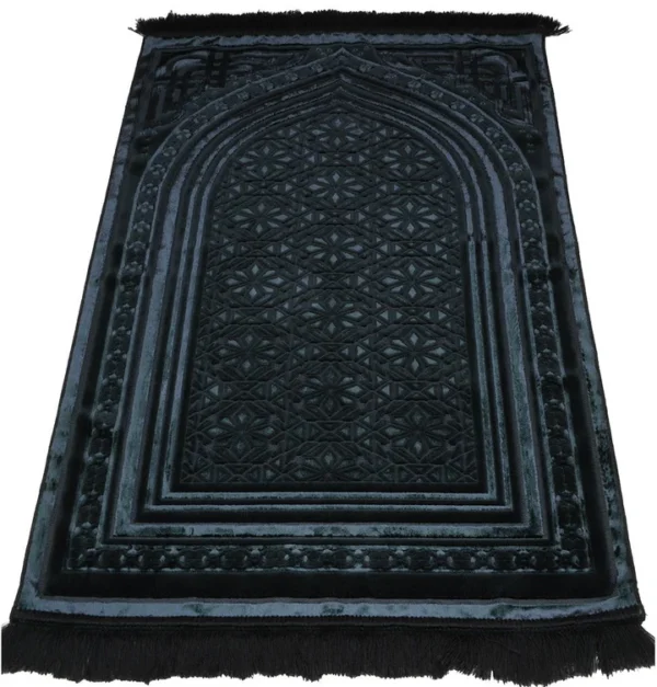 Velvet Prayer Rug Najma Black