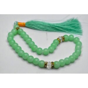 7 Light Green Marble Tasbih-(10mm)