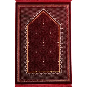 8 Double Plush Wide-Prayer Rug-Red