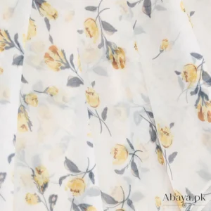 8 Georgette Ivory Musturd Hijab