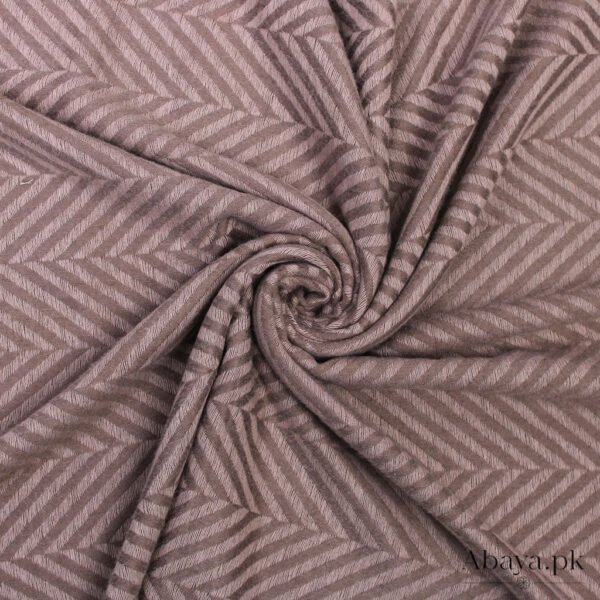 93 Zebra Woolen Hijab - Brown