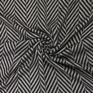 95 Zebra Woolen Hijab - Fawn-Black