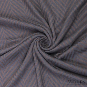 96 Zebra Woolen Hijab - Grey