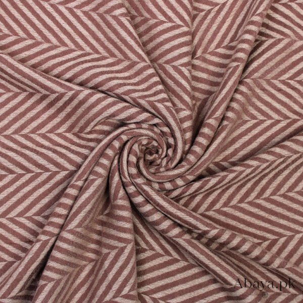 97 Zebra Woolen Hijab-Light Brown