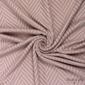 98 Zebra Woolen Hijab-Light Pruple
